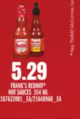 Loblaws FRANK'S REDHOT HOT SAUCES 354 ML offer