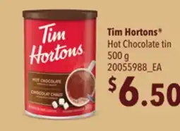 Loblaws TIM HORTONS HOT CHOCOLATE TIN 500 G offer