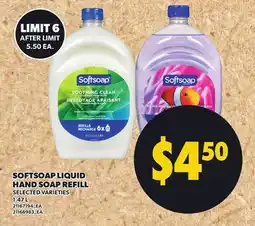 Loblaws SOFTSOAP LIQUID HAND SOAP REFILL, 1.47 L offer