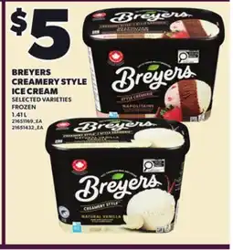 Loblaws BREYERS CREAMERY STYLE ICE CREAM, 1.41 L offer