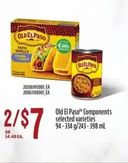 Loblaws OLD EL PASO COMPONENTS, 94-334 G/243-398 ML offer