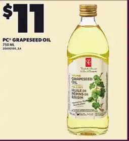 Loblaws PC GRAPESEED OIL, 750 ML offer