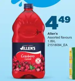 Loblaws ALLEN'S ASSORTED FLAVOURS, 1.89L offer