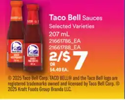 Loblaws TACO BELL SAUCES, 207 ML offer