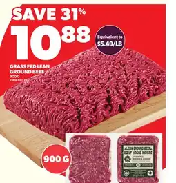 Loblaws GRASS FED LEAN GROUND BEEF 900 G offer