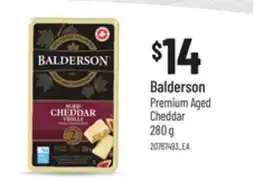 Loblaws BALDERSON PREMIUM AGED CHEDDAR, 280 G offer