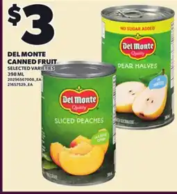 Loblaws DEL MONTE CANNED FRUIT, 398 ML offer
