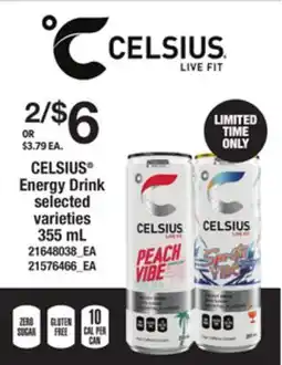 Loblaws CELSIUS ENERGY DRINK, 355 ML offer