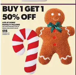 Loblaws LIFE AT HOME NOVELTY PILLOWS offer