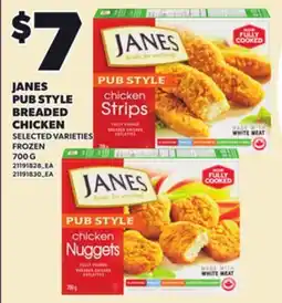 Loblaws JANES PUB STYLE BREADED CHICKEN, 700 G offer