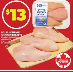 Loblaws PC BLUE MENU CHICKEN BREASTS, 3'S offer