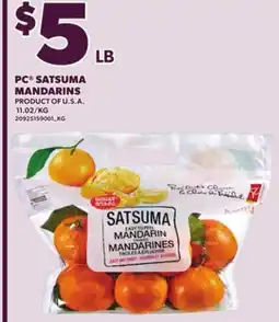 Loblaws PC SATSUMA MANDARINS offer