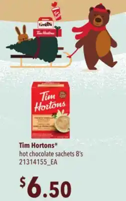 Loblaws TIM HORTONS HOT CHOCOLATE SACHETS 8'S offer