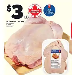 Loblaws PC WHOLE CHICKEN AIR CHILLED offer