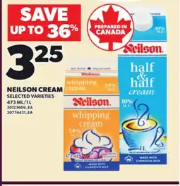 Loblaws NEILSON CREAM, 473 ML/1 L offer