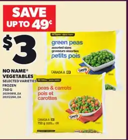 Loblaws NO NAME VEGETABLES, 750 G offer