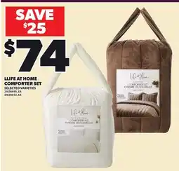Loblaws LIFE AT HOME COMFORTER SET offer