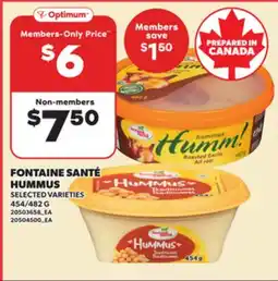 Loblaws FONTAINE SANTÉ HUMMUS, 454/482 G offer