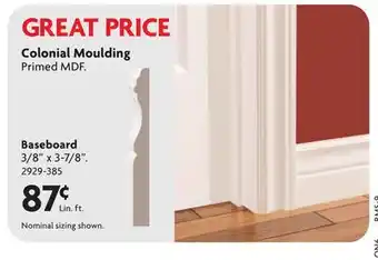 Home Hardware Colonial Moulding Baseboard offer