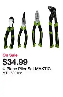Bumper to Bumper 4-Piece Plier Set offer