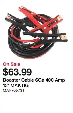 Bumper to Bumper Booster Cable 6Ga 400 Amp 12' offer