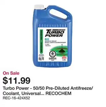 Bumper to Bumper Turbo Power - 50/50 Pre-Diluted Antifreeze/Coolant, Universal All-Season, 3.78 L offer