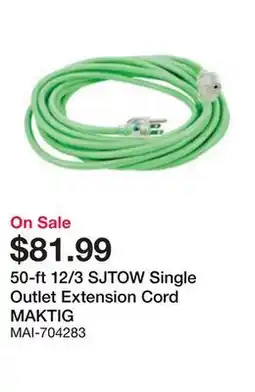 Bumper to Bumper 50-ft 12/3 SJTOW Single Outlet Extension Cord offer