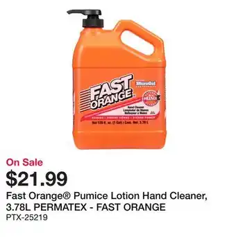 Bumper to Bumper Fast Orange Pumice Lotion Hand Cleaner, 3.78L offer