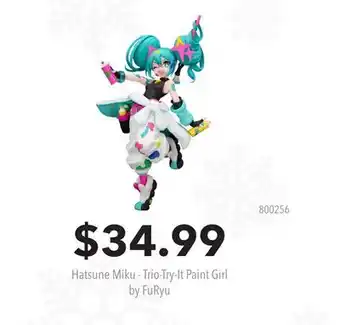GameStop Hatsune Miku - Trio-Try-It Paint Girl by FuRyu offer
