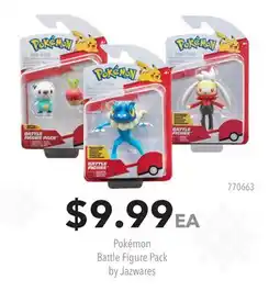 GameStop Pokémon Battle Figure Pack by Jazwares offer