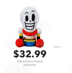 GameStop Undertale Amicot Papyrus by Banpresto offer