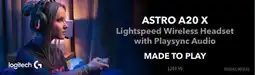 GameStop ASTRO A20 X Lightspeed Wireless Headset with Playsync Audio offer