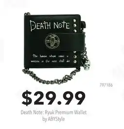 GameStop Death Note: Ryuk Premium Wallet by ABYStyle offer