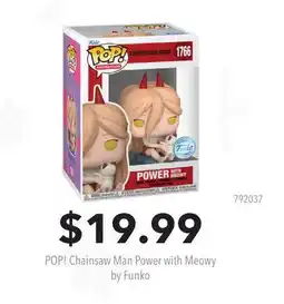 GameStop POP! Chainsaw Man Power with Meowy by Funko offer