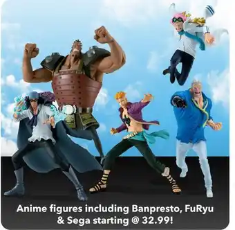 GameStop Anime figures including Banpresto, FuRyu & Sega offer