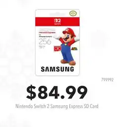 GameStop Nintendo Switch 2 Samsung Express SD Card offer