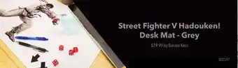GameStop Street Fighter V Hadouken! Desk Mat - Grey offer