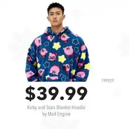 GameStop Kirby and Stars Blanket Hoodie by Mad Engine offer
