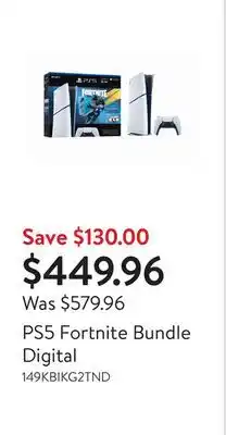 Walmart PS5 Fortnite Bundle Digital offer
