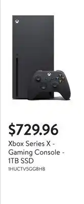 Walmart Xbox Series X - Gaming Console - 1TB SSD offer