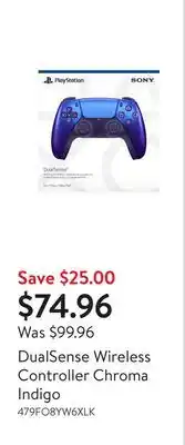 Walmart DualSense Wireless Controller Chroma Indigo offer