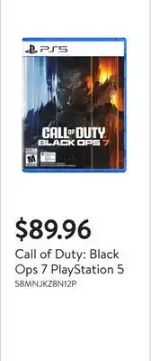 Walmart Call of Duty: Black Ops 7 PlayStation 5 offer
