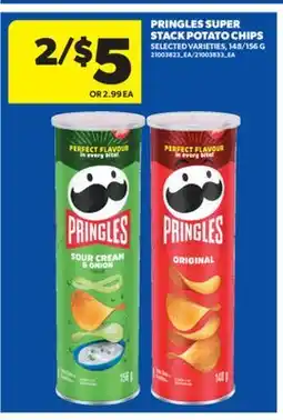 Real Canadian Superstore PRINGLES SUPER STACK POTATO CHIPS, 148/156 G offer