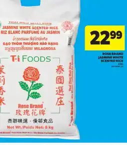 Real Canadian Superstore ROSE BRAND JASMINE WHITE SCENTED RICE, 8 KG offer