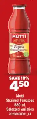 Real Canadian Superstore MUTTI STRAINED TOMATOES, 680 ML offer