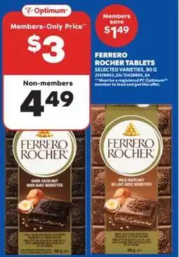 Real Canadian Superstore FERRERO ROCHER TABLETS, 90 G offer