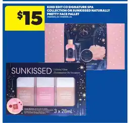 Real Canadian Superstore KIND EDIT CO SIGNATURE SPA COLLECTION OR SUNKISSED NATURALLY PRETTY FACE PALLET offer