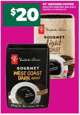 Real Canadian Superstore PC GROUND COFFEE, 800-930 G offer