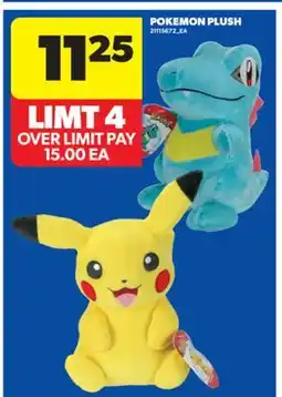 Real Canadian Superstore POKEMON PLUSH offer
