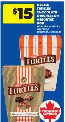 Real Canadian Superstore NESTLÉ TURTLES CHOCOLATE ORIGINAL OR ASSORTED BOX, 300/350 G offer